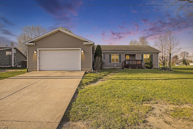 17026 H Dr S, Marshall, MI 49068 - ranch-style home featuring cooling unit, a yard, and driveway