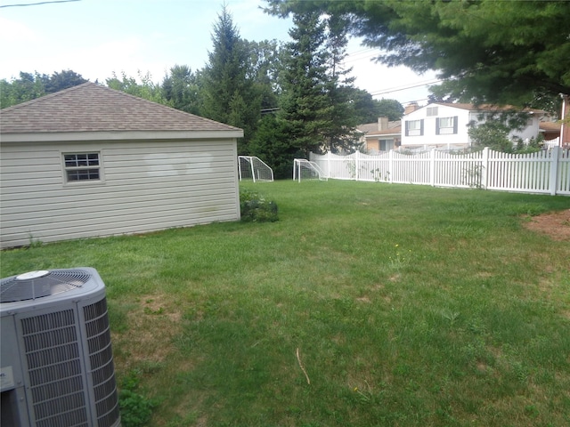 1353 N Gulley Rd, Dearborn Heights, MI 48127 - view of yard featuring fence and central air condition unit