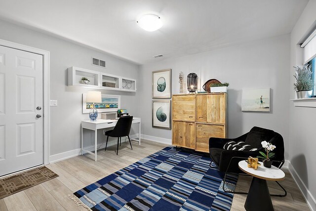1737 Merrick St # 12, Detroit, MI 48208 - office area with wood finished floors and baseboards