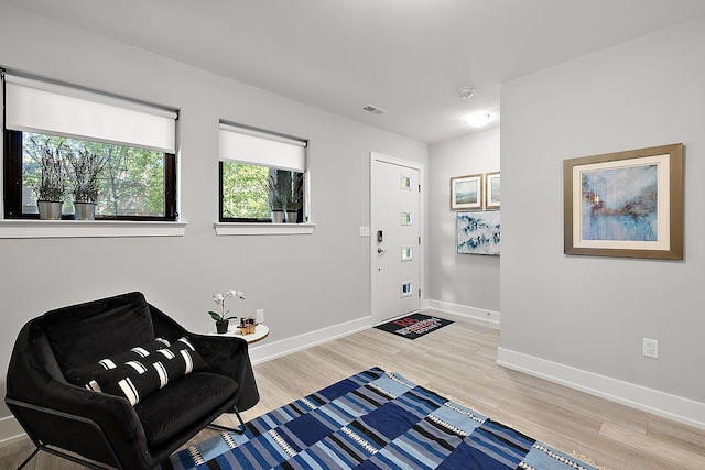 1737 Merrick St # 12, Detroit, MI 48208 - living area featuring baseboards and light wood finished floors