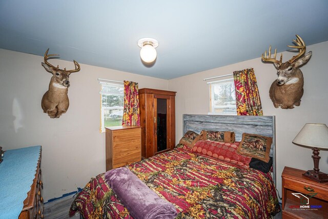 bedroom featuring multiple windows
