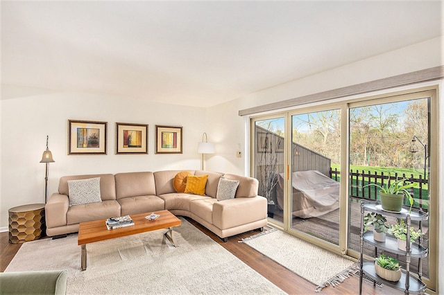 living room featuring wood finished floors