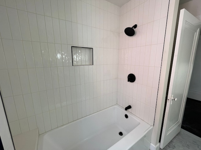 full bathroom with bathing tub / shower combination