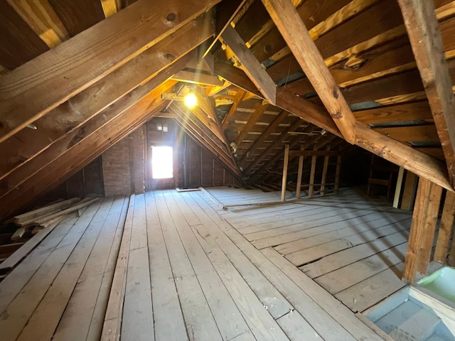 view of attic
