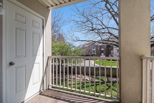 view of balcony