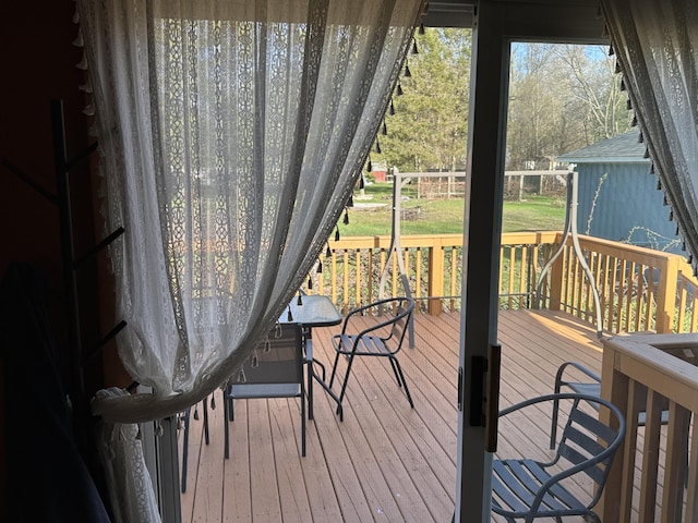 view of wooden deck