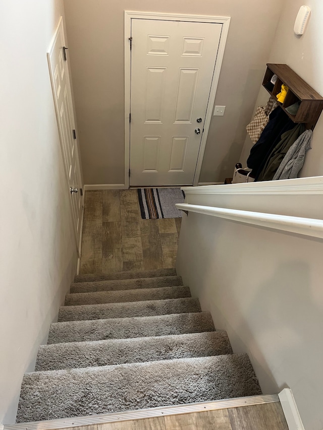 view of stairway