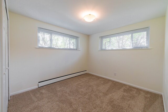 868 Helston Rd, Bloomfield Hills, MI 48304 - unfurnished room with baseboard heating, carpet, and baseboards