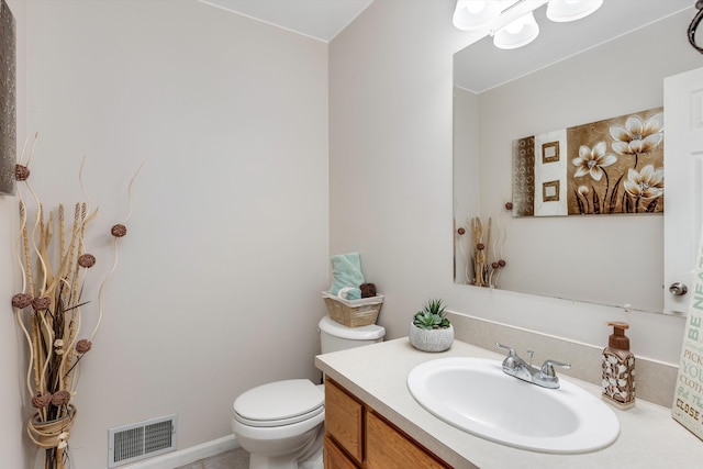 half bath with toilet and vanity
