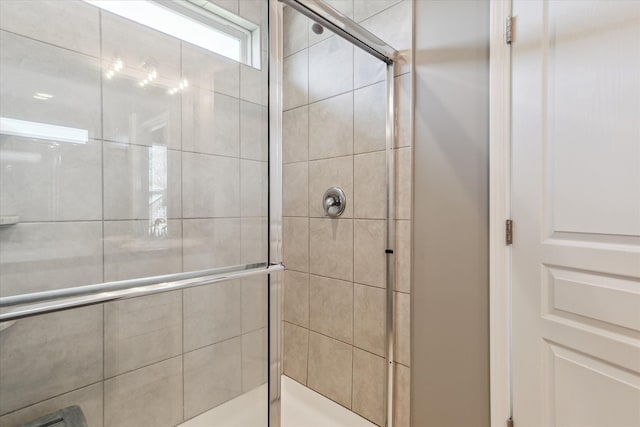 full bath featuring a shower stall