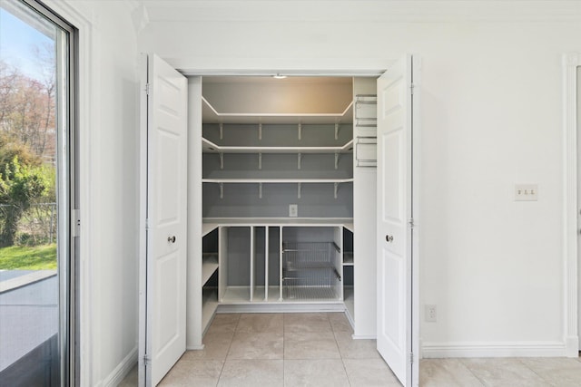 view of storage area