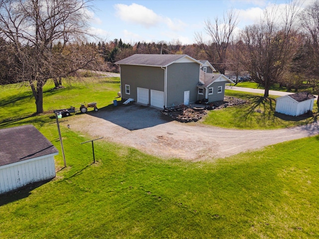 exterior space featuring dirt driveway