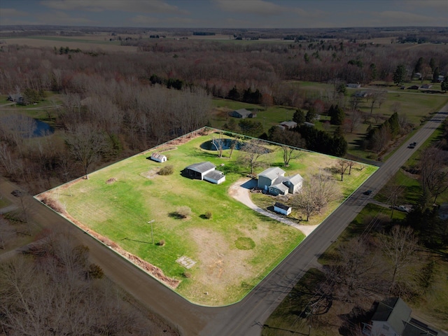 bird's eye view featuring a rural view