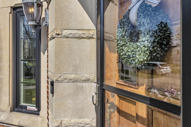 exterior details with stucco siding