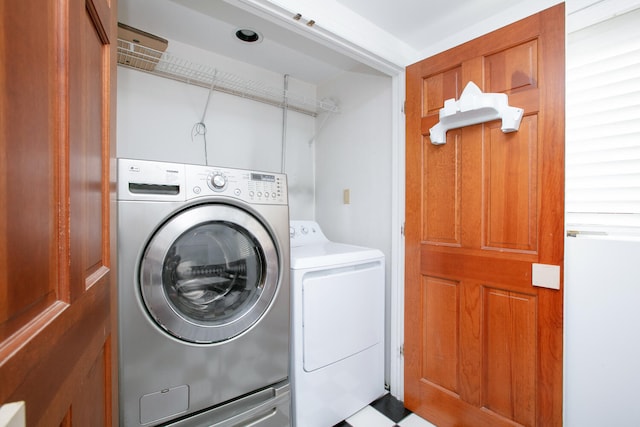 laundry area with laundry area and washing machine and dryer