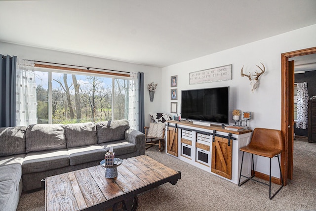 view of carpeted living room