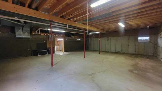view of basement