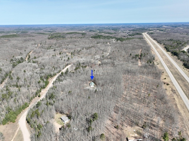 bird's eye view with a rural view