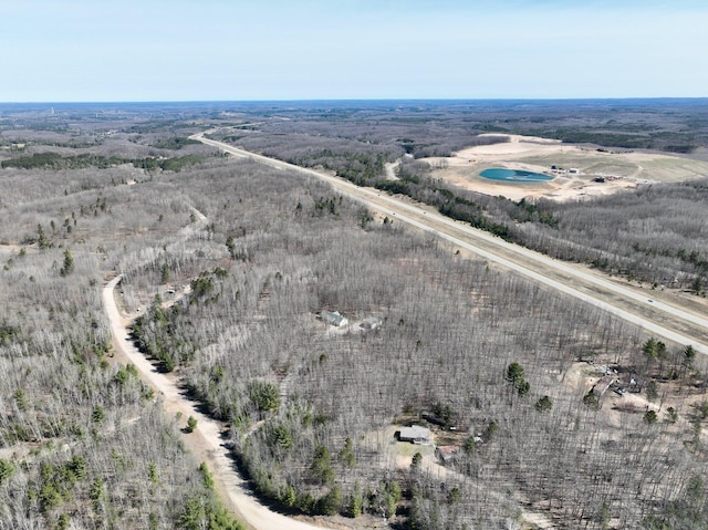 aerial view featuring a rural view