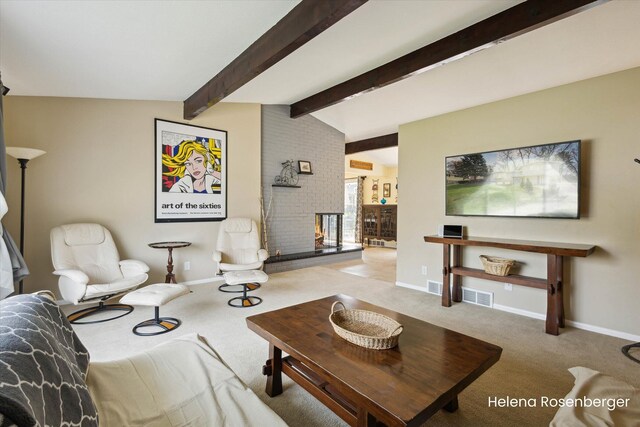 1456 54th St SE, Grand Rapids, MI 49508 - living room featuring carpet floors, baseboards, and visible vents