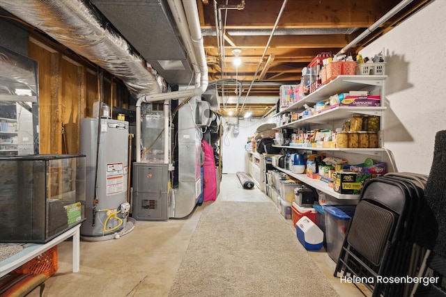 1456 54th St SE, Grand Rapids, MI 49508 - unfinished below grade area featuring water heater and heating unit