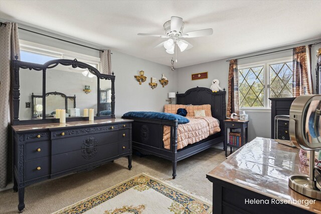 1456 54th St SE, Grand Rapids, MI 49508 - bedroom with ceiling fan and light colored carpet