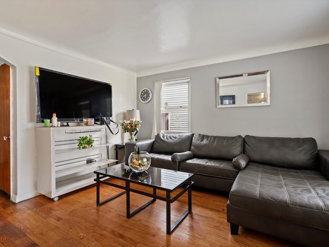 19400 Dwyer St, Detroit, MI 48234 - living area featuring wood finished floors and baseboards