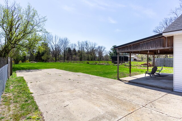 view of patio with a fenced backyard