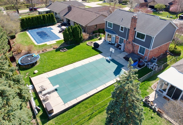 birds eye view of property featuring a residential view