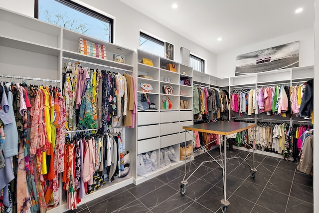 view of walk in closet