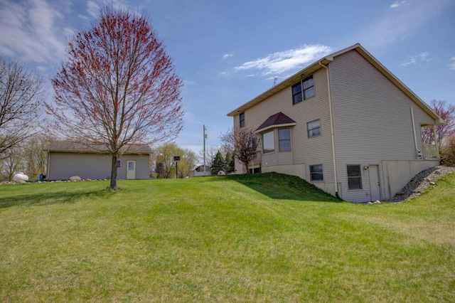 1414 Plains Rd, Leslie, MI 49251 - exterior space featuring a lawn