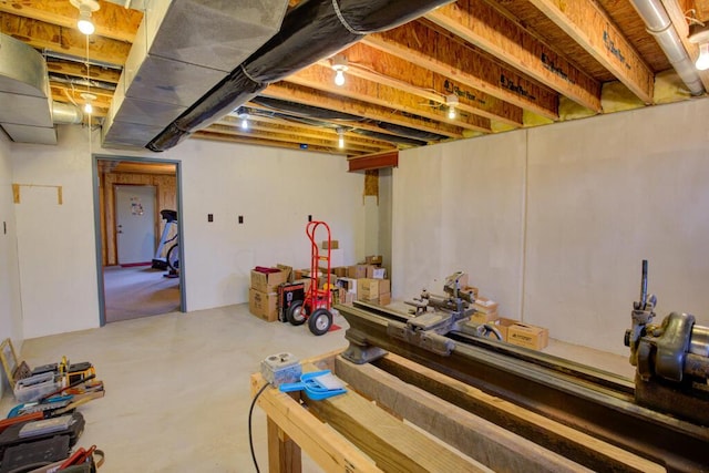 1414 Plains Rd, Leslie, MI 49251 - view of unfinished basement