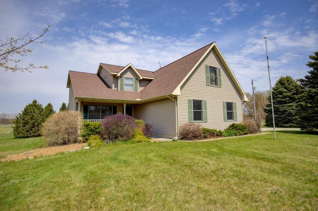 1414 Plains Rd, Leslie, MI 49251 - exterior space with a lawn and roof with shingles