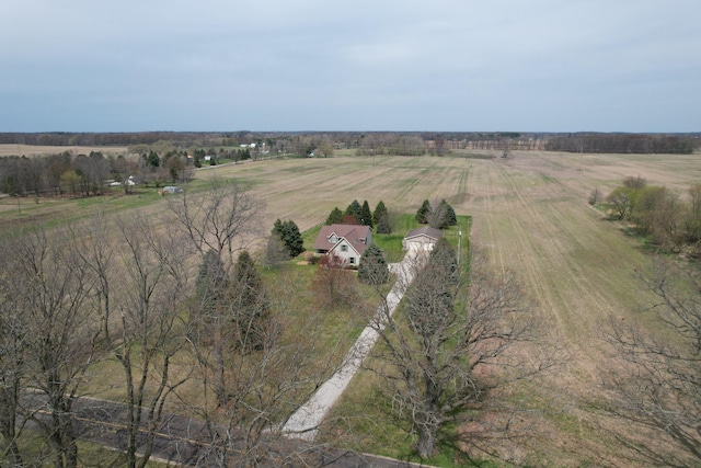 1414 Plains Rd, Leslie, MI 49251 - birds eye view of property with a rural view