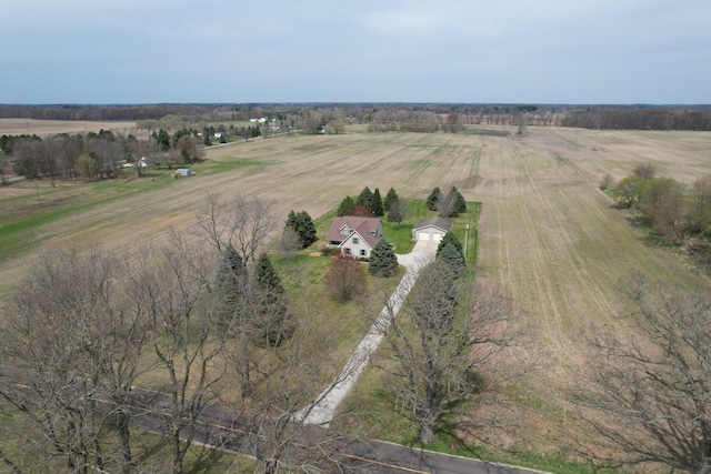 1414 Plains Rd, Leslie, MI 49251 - aerial view featuring a rural view