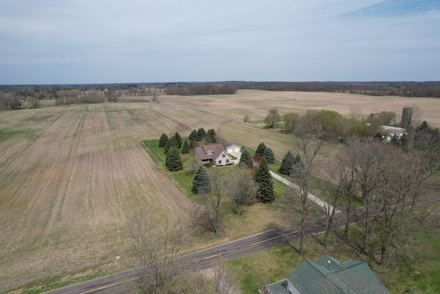 1414 Plains Rd, Leslie, MI 49251 - drone / aerial view featuring a rural view
