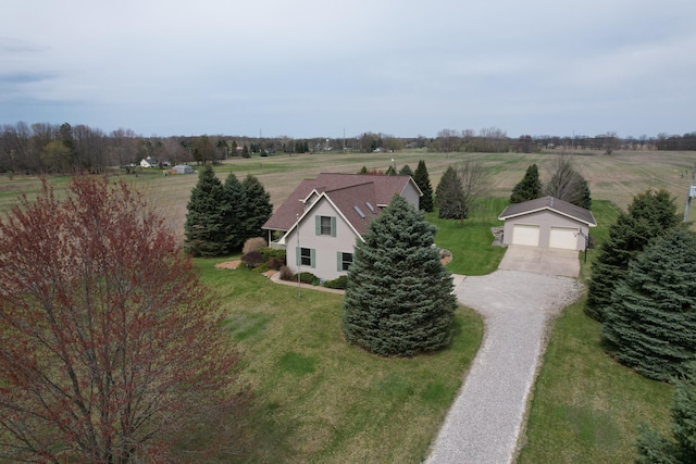 1414 Plains Rd, Leslie, MI 49251 - drone / aerial view with a rural view