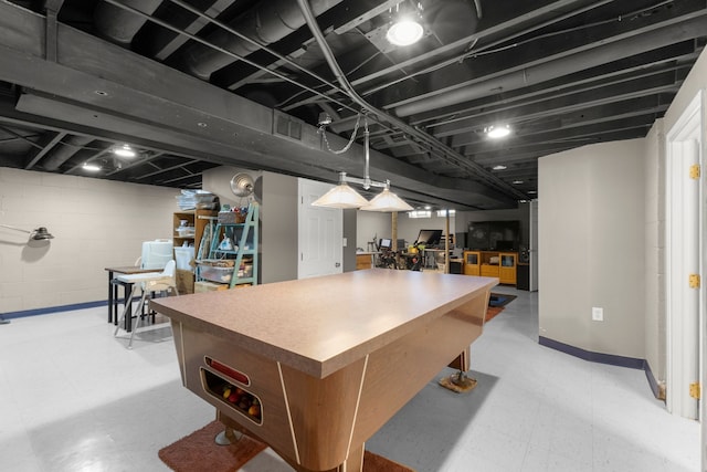 playroom with visible vents and light floors