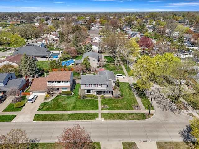 birds eye view of property featuring a residential view