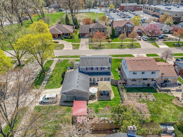 drone / aerial view featuring a residential view