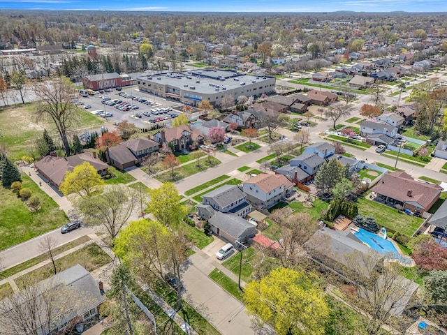 drone / aerial view featuring a residential view