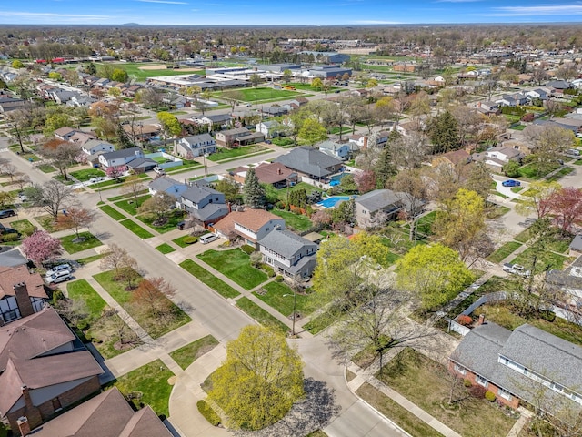 birds eye view of property featuring a residential view