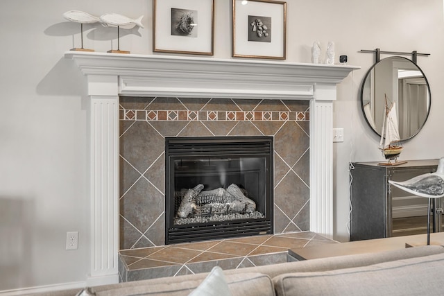 1300 N Eagle Lake Dr, Kalamazoo, MI 49009 - room details with a tiled fireplace