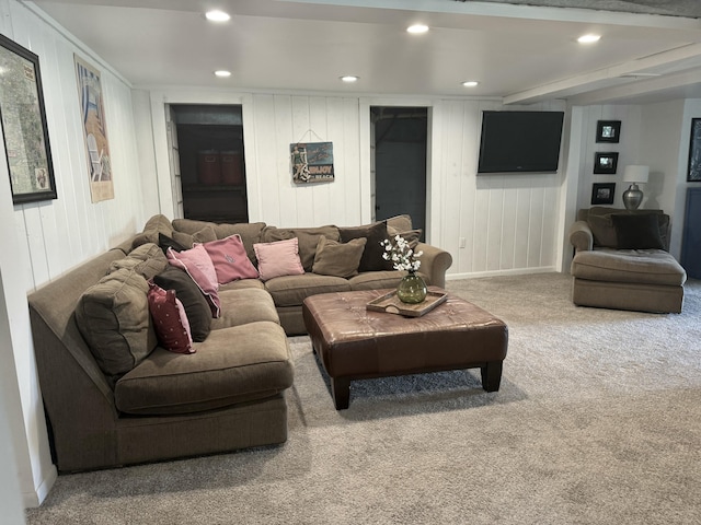 16933 Royal Ln, Spring Lake, MI 49456 - carpeted living area featuring baseboards and recessed lighting
