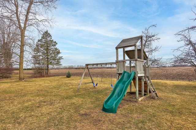 1743 Midland Rd, Bay City, MI 48706 - view of jungle gym featuring a lawn
