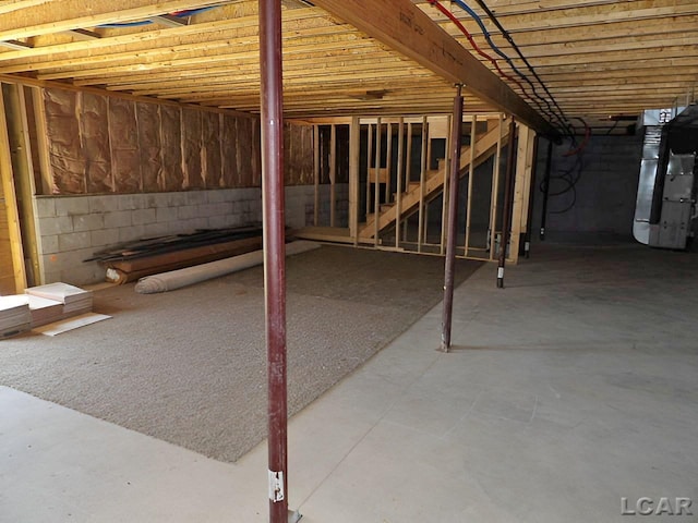 7640 S Lake Pleasant Rd, Osseo, MI 49266 - view of unfinished below grade area