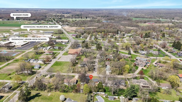aerial view featuring a residential view