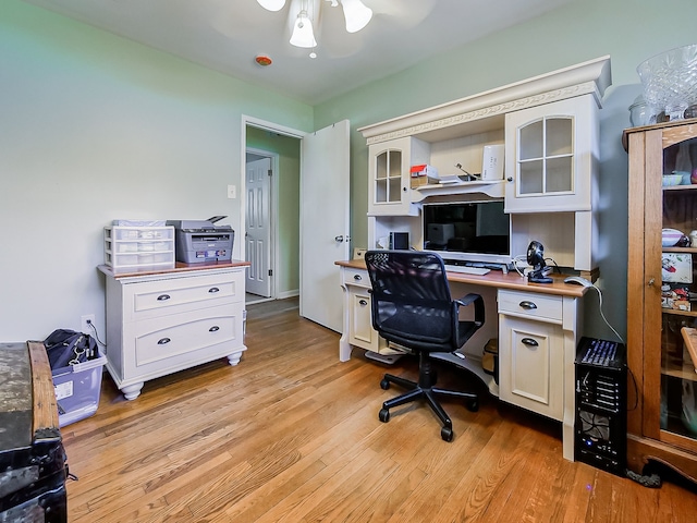 office featuring light wood-style floors