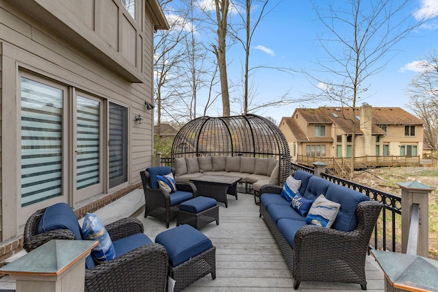 deck featuring an outdoor hangout area