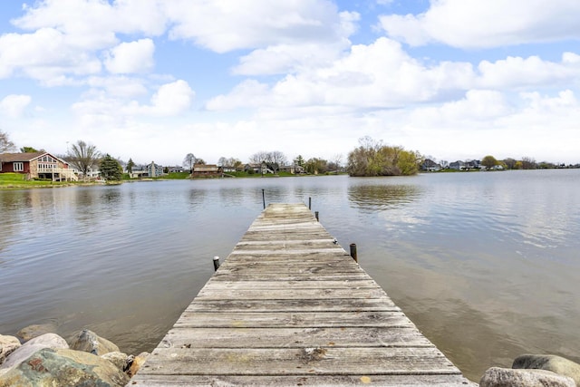 9015 Kingsley Dr, Onsted, MI 49265 - view of dock featuring a water view